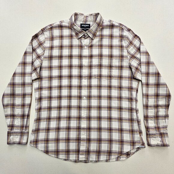 Bonobos Light Flannel Slim Fit Stretch Button Down XL - Picture 2 of 6